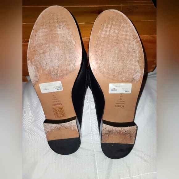 SCHUTZ Black Loafers with Gold Chain Accent - Picture 5 of 5